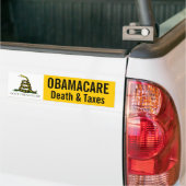 Obamacare -- Tod und Steuern Autoaufkleber (Auf Lkw)