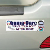 ObamaCare: Verlassen Sie Ihren Körper an der Tür! Autoaufkleber (Auf Auto)