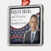 Obamaeinweihungs-sammelbare Verzierung 2013 Silbernes Ornament (Links)