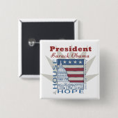 Obamaeröffnungserinnerungsstücke Button (Vorne & Hinten)