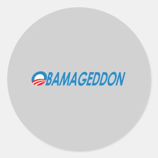 Obamageddon Runder Aufkleber (Vorderseite)