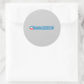 Obamageddon Runder Aufkleber (Tasche)