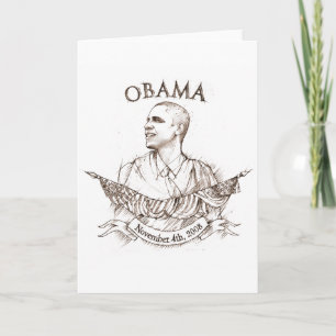 Obamagedenkgruß-Karte Karte