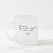 Obamahaiku-Optik-Tasse Mattglastasse (Links)