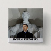 OBAMAhoffnungs-U. -INTEGRITÄTS-BUTTON Button (Vorderseite)