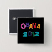 ObamaKühlschrank-Alphabet-Magnet-Knopf 2012 Button (Vorne & Hinten)