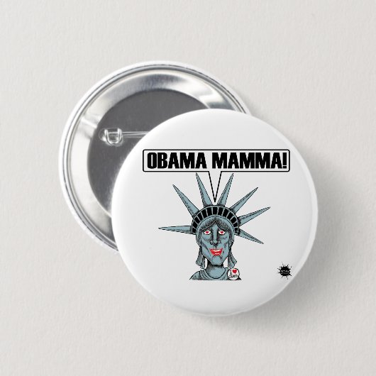 Obamamamma-Knopf Button (Vorne & Hinten)