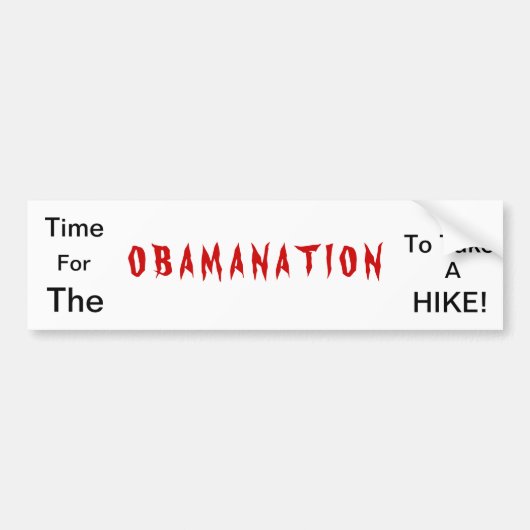 Obamanation Autoaufkleber (Vorne)