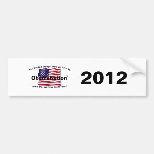 ObamaNation Autoaufkleber (Vorne)
