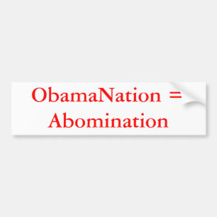 ObamaNation = Gräuel Autoaufkleber