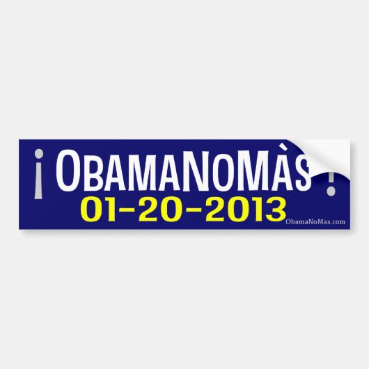 OBAMANOMAS! 01-20-2013 AUTOAUFKLEBER (Vorne)