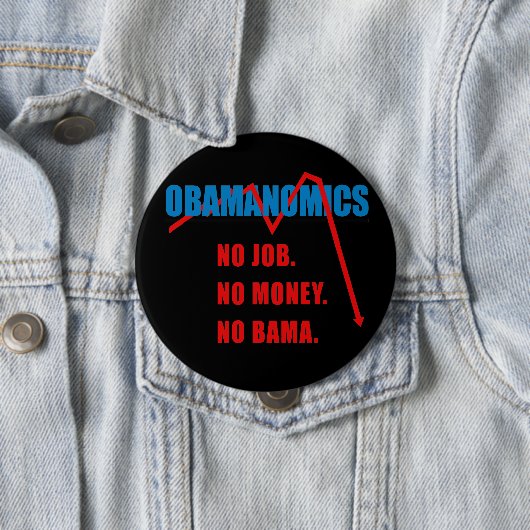 Obamanomics - kein Job. Kein Geld. Nobama Button (Beispiel)
