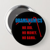 Obamanomics - kein Job. Kein Geld. Nobama Button (Vorne & Hinten)