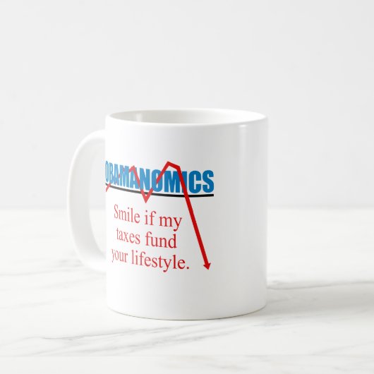 Obamanomics - Lächeln, wenn meine Steuern Ihr Kaffeetasse (Vorderseite Links)