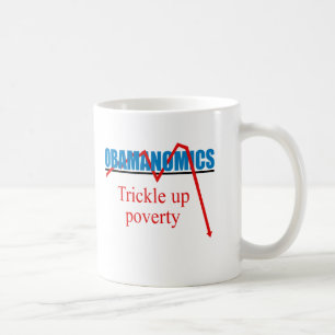 Obamanomics - Rieseln herauf Armut Kaffeetasse