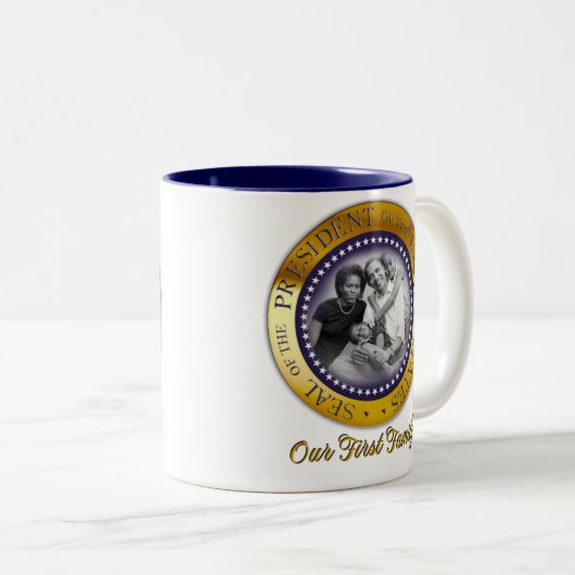 ObamapräsidentenSiegel-Porträt Zweifarbige Tasse (VorderseiteRechts)