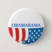 Obamarama Flagge Button (Vorderseite)