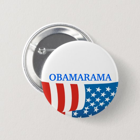 Obamarama Flagge Button (Vorne & Hinten)
