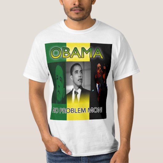 Obamareggae-Jamaika-FarbShirt T-Shirt (Vorderseite)