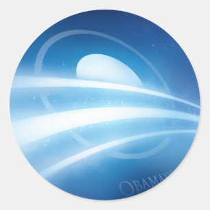 Obamas 08-0002 runder aufkleber
