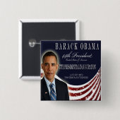 Obamas Amtseinführung 2013 - Schaltfläche Button (Vorne & Hinten)