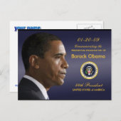 Obamas Amtseinführung Party Einladung Postkarte (Vorne/Hinten)