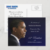 Obamas Amtseinführung Party Einladung Postkarte (Vorne/Hinten)