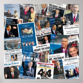 Obamas Amtseinführung Zeitungspapier Poster (Vorne)