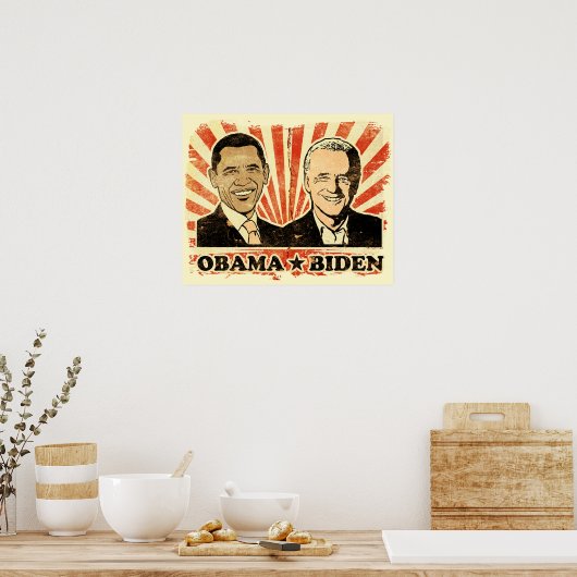 Obamas Biden Portraits Print Poster (Küche)