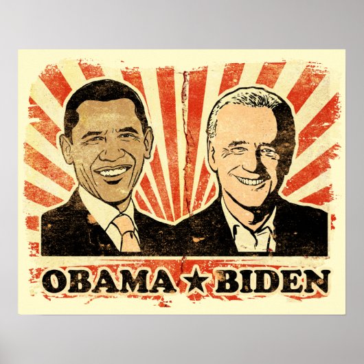 Obamas Biden Portraits Print Poster (Vorne)