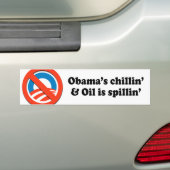 OBAMAS CHILLIN UND ÖL IST SPILLIN AUTOAUFKLEBER (Auf Auto)