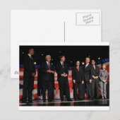 Obamas erste Debatte Postkarte (Vorne/Hinten)