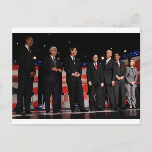 Obamas erste Debatte Postkarte (Vorderseite)
