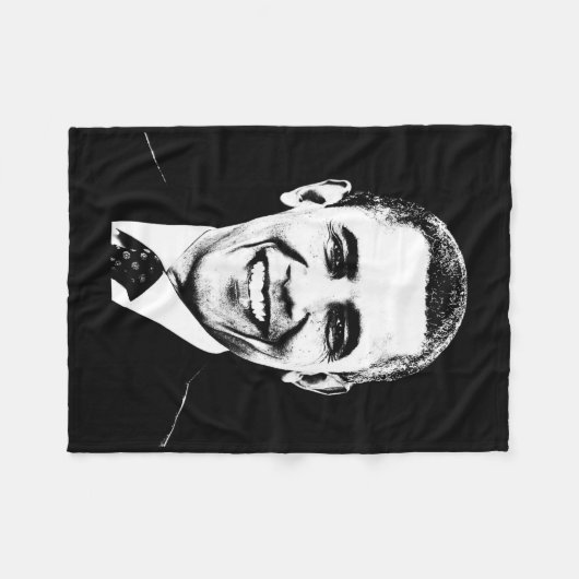 Obamas erster schwarzer Präsident am 4. Juli Black Fleecedecke (Vorderseite (Horizontal))