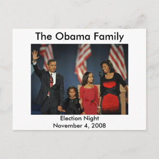 Obamas Familienwahlnacht Postkarte