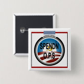 Obamas Felsen-Inspiriertes Logo Button (Vorne & Hinten)