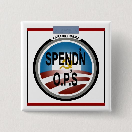 Obamas Felsen-Inspiriertes Logo Button (Vorderseite)