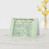 Obamas Geburtsurkunde Geburtskarte Karte (Gelbe Blume)