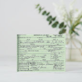 Obamas Geburtsurkunde Postkarte (Stehend Vorderseite)