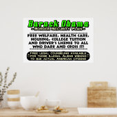 Obamas Grenzsicherheitsplan Poster (Küche)