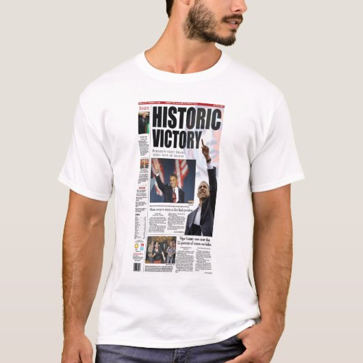 Obamas historischer Sieg-T - Shirt (Vorderseite)