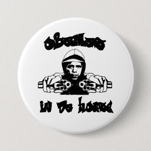 Obamas im DA-Haus-Knopf Button