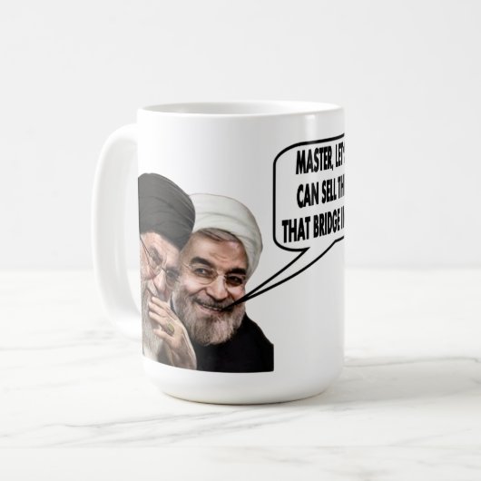 OBAMAS IRANISCHES GESCHÄFT KAFFEETASSE (Vorderseite Links)