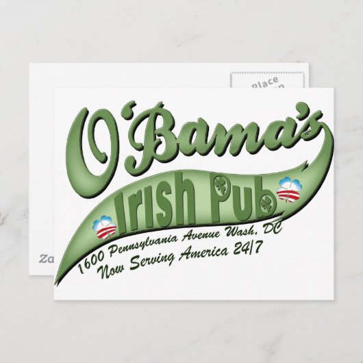 O'bamas Irish Pub Postkarte (Vorne/Hinten)
