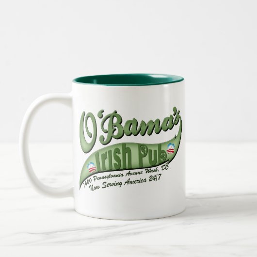 O'bamas Irish Pub Zweifarbige Tasse (Links)