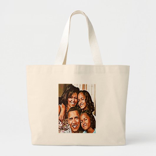 Obamas Liebe_ Jumbo Stoffbeutel (Vorne)