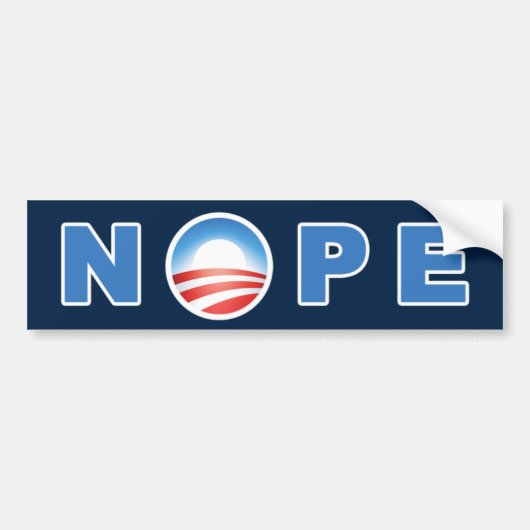 Obamas Nope Autoaufkleber (Vorne)