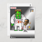 Obamas Pflege in der ICU Postkarte (Vorne/Hinten)