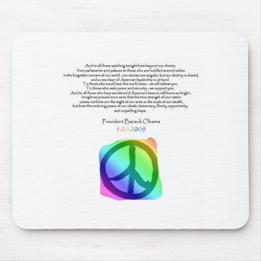 Obamas Rede Mousepad (Vorne)