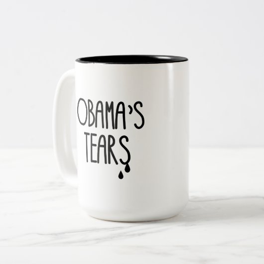 Obamas Risse - .png Zweifarbige Tasse (Vorderseite Links)